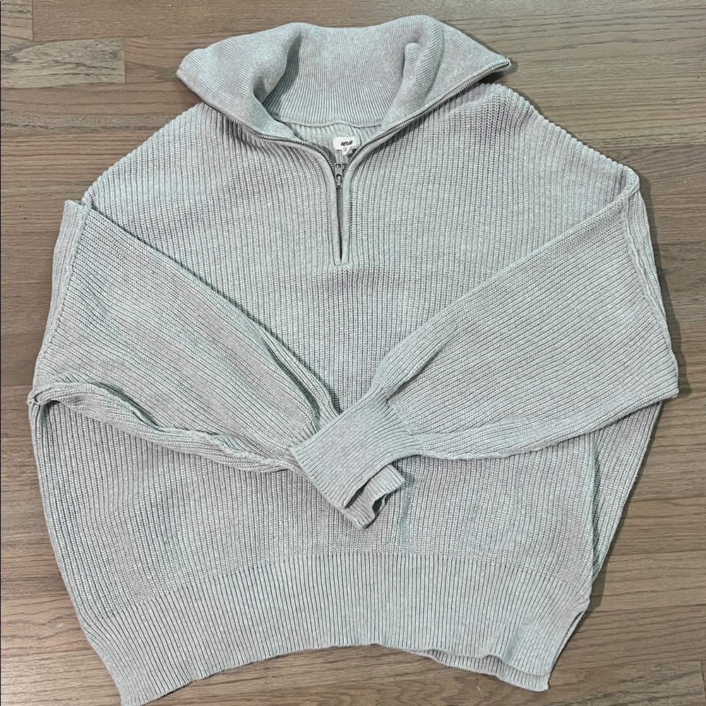 Aerie Grey Quarter Zip